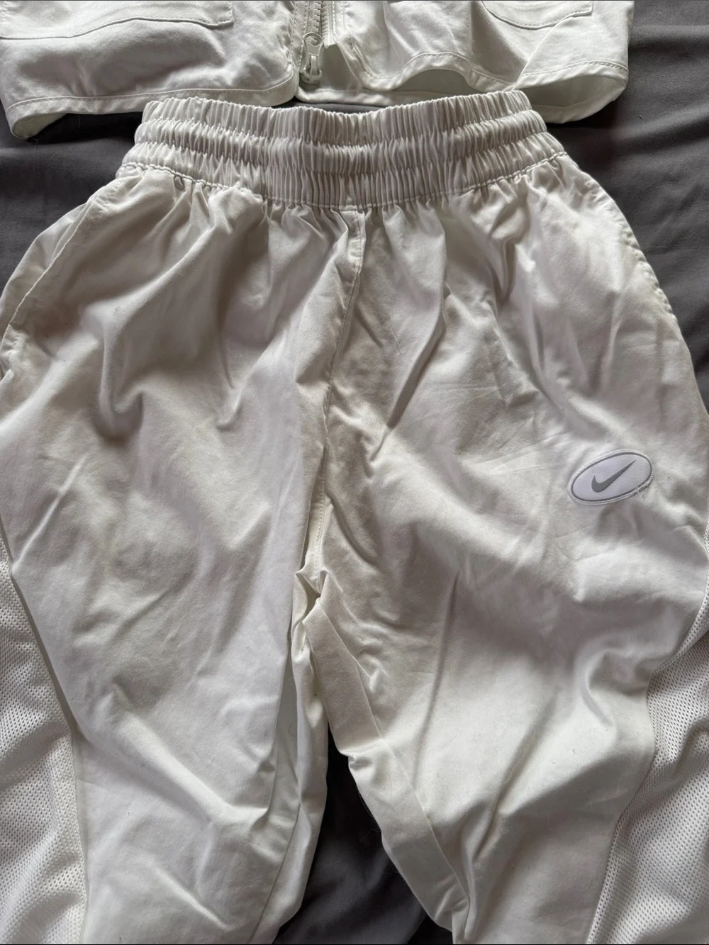 Nike Kids White Track Jacket and Joggers Set
